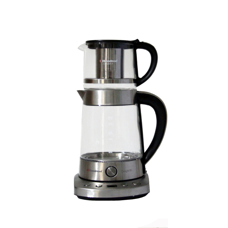 چای ساز همیلتون مدل HTS-999 ظرفیت 2 لیتر با کتری پیرکس