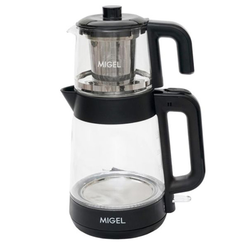 چای ساز روی هم میگل مدل GTS-071 ظرفیت 2.5 لیتر با کتری شیشه‌ای