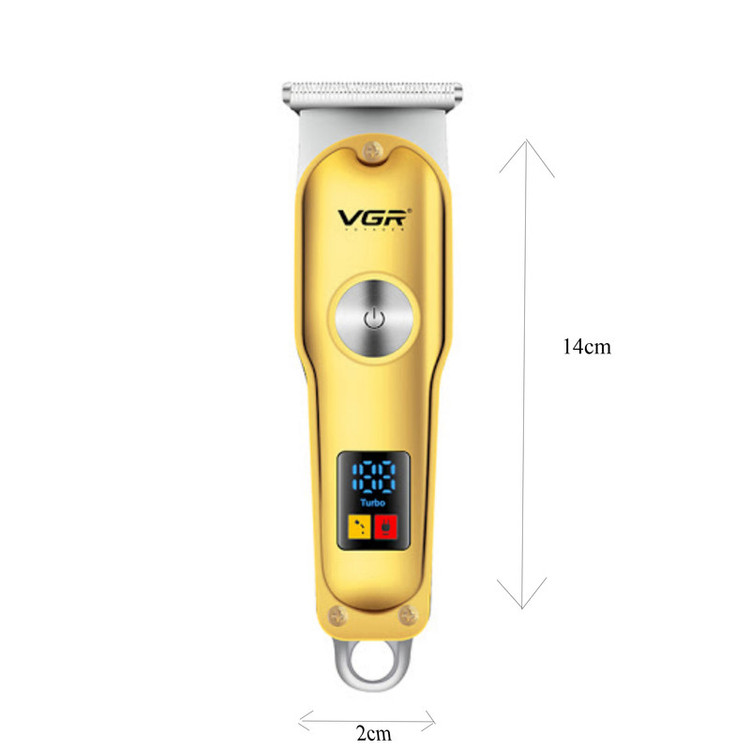 ماشین اصلاح موی سر و صورت وی جی ار مدل V-290 با تیغه استیل ضد زنگ، نمایشگر دیجیتال، قابلیت دو سرعته، منبع تغذیه برق و شارژ، سه شانه اصلاح 1 تا 3 میلیمتر، مدت زمان استفاده 120 دقیقه و شارژ 90 دقیقه