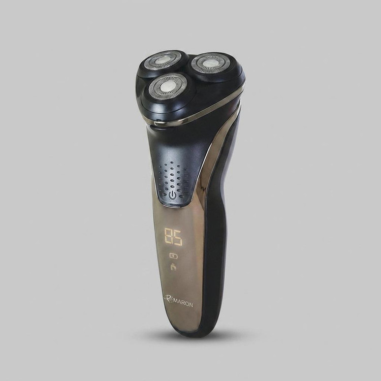 ماشین اصلاح موی صورت پرومارون مدل RL-710 با سه تیغه استیل ضد زنگ، اصلاح چرخشی، استفاده به صورت خشک و مرطوب، طراحی ارگونومیک، باتری 2000 میلیآمپر ساعت، شارژ سریع و شانه قابل تنظیم دستی