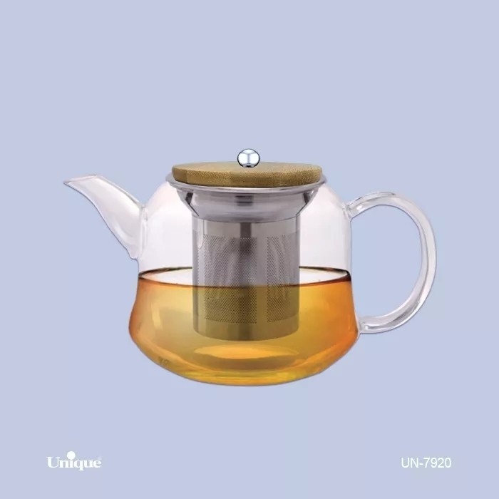 قوری پیرکس درب چوبی 800ML یونیک کد 7920