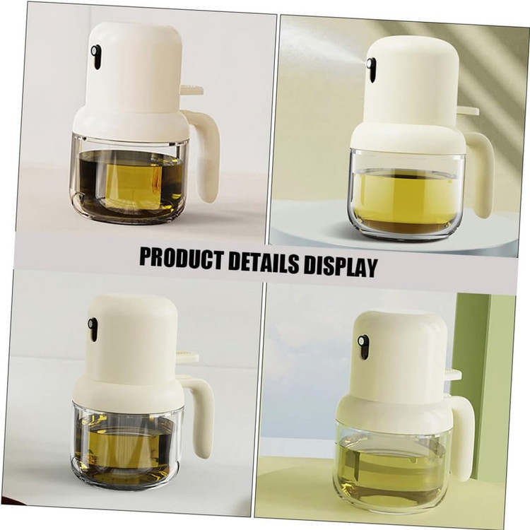 اسپری روغن مدل 1369N، ظرفیت 180 میلیلیتر، بدنه شیشه و پلاستیک، ابعاد 7×7×13 سانتیمتر، وزن 250 گرم، شستوشو با دست، مناسب سرخ کردن، کباب کردن و پخت و پز، مقاوم در برابر دمای 120 درجه سانتیگراد، کنترل دقیق مقدار مصرف روغن